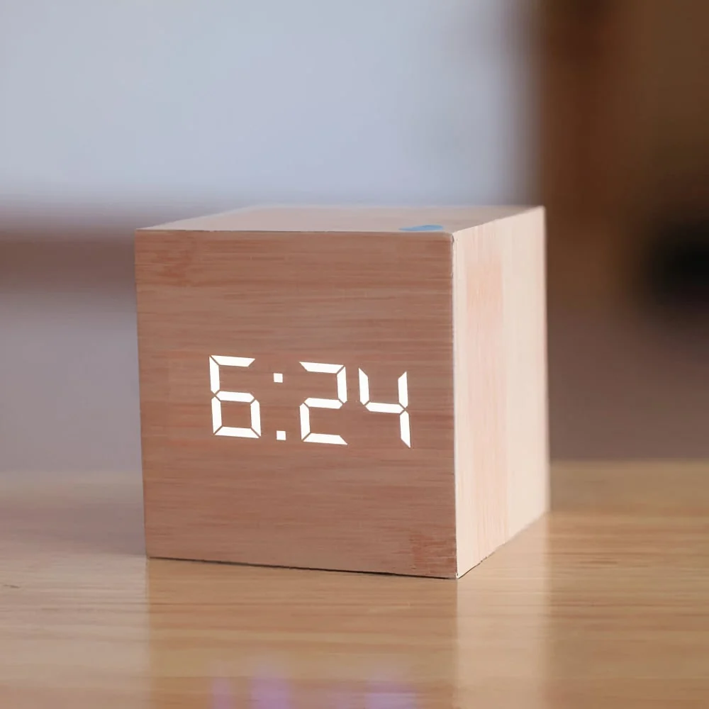Digital Alarm Clock Adjustable Brightness Night Mode Clock - Image 6